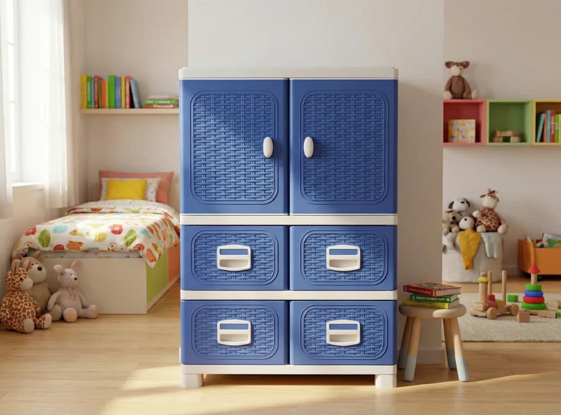 Petra Locker — Blanco azul