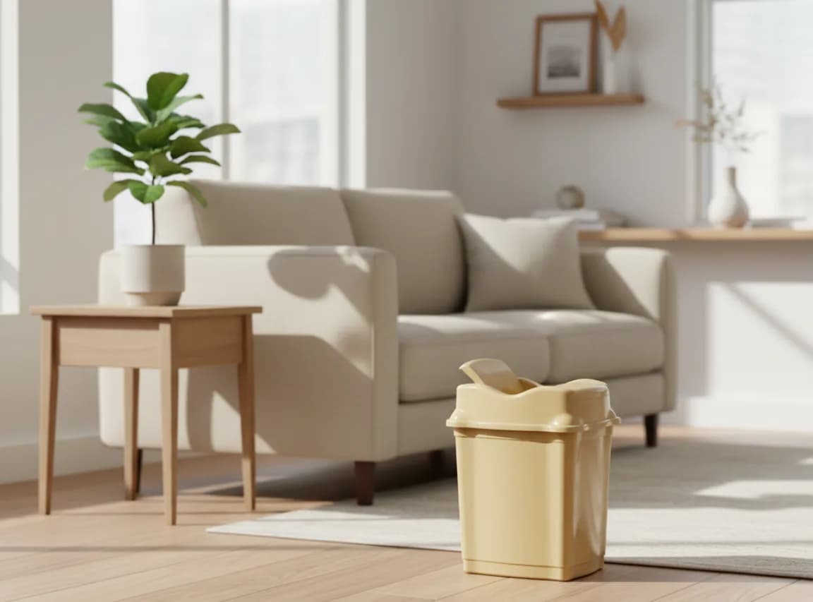 TRASH IN C ( waste basket 17 L ) — Beige