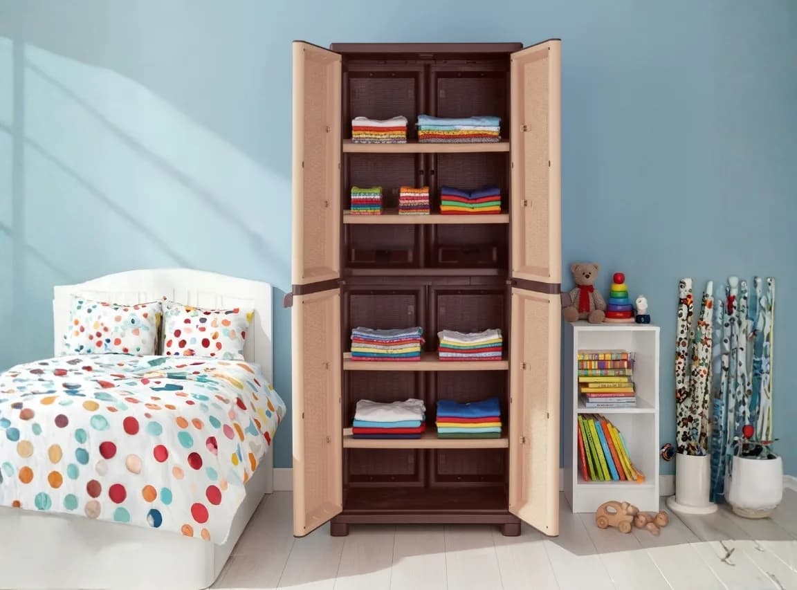 With Four Shelves