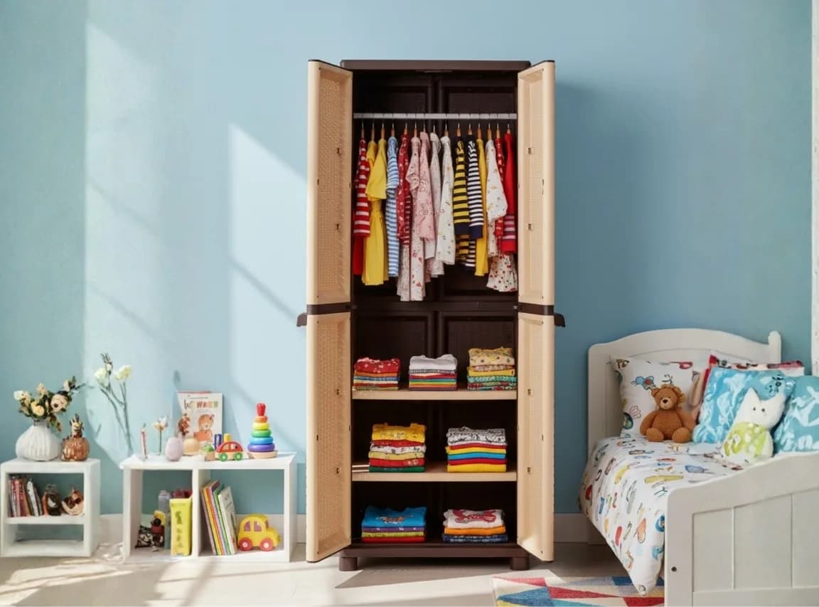 With Hanger & Two Shelves