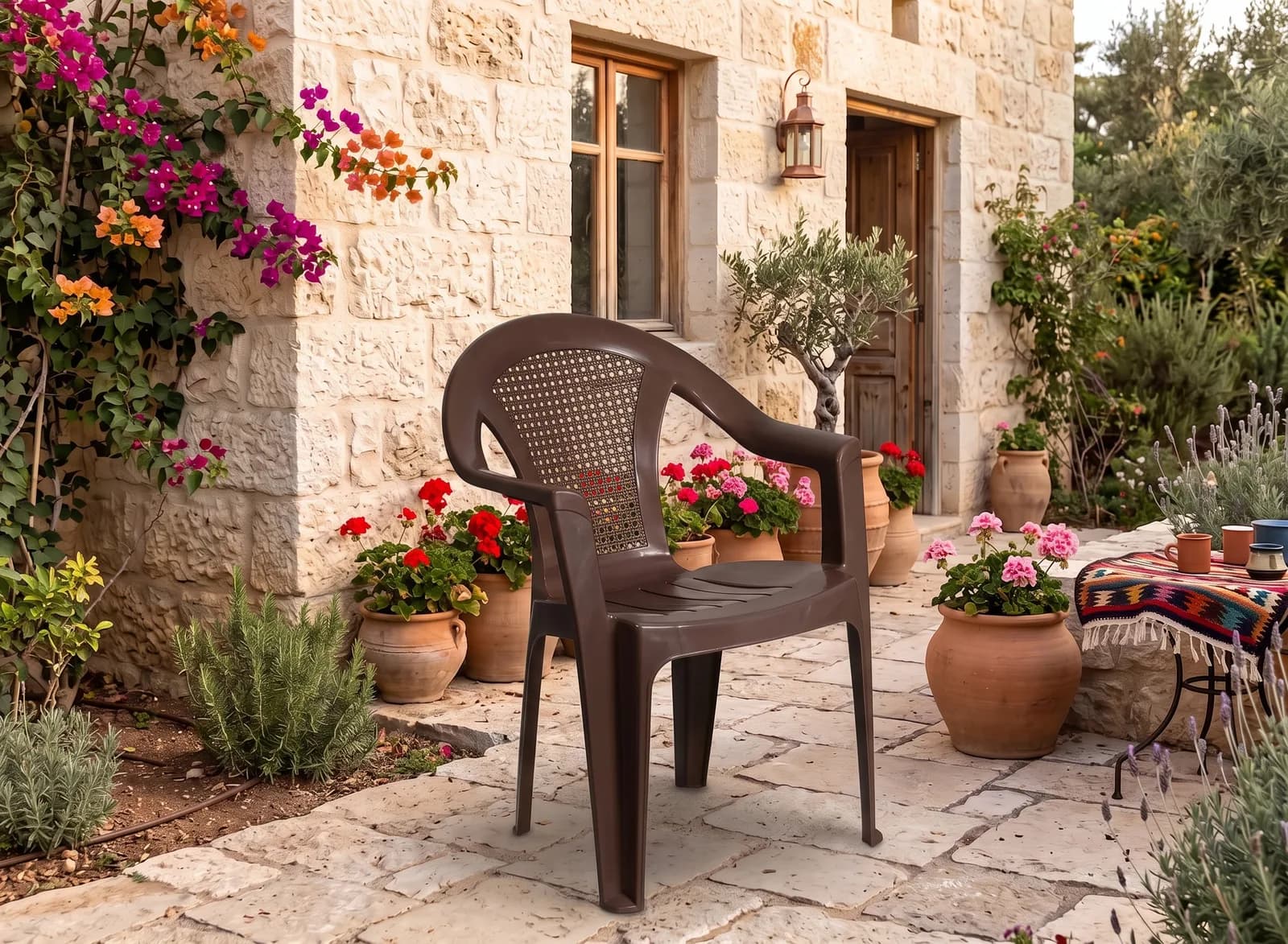 WAFA ARM CHAIR — Brown