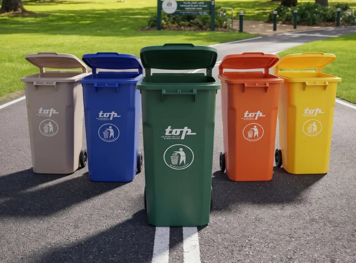 Garbage Bin 220 L with Rubber Tier