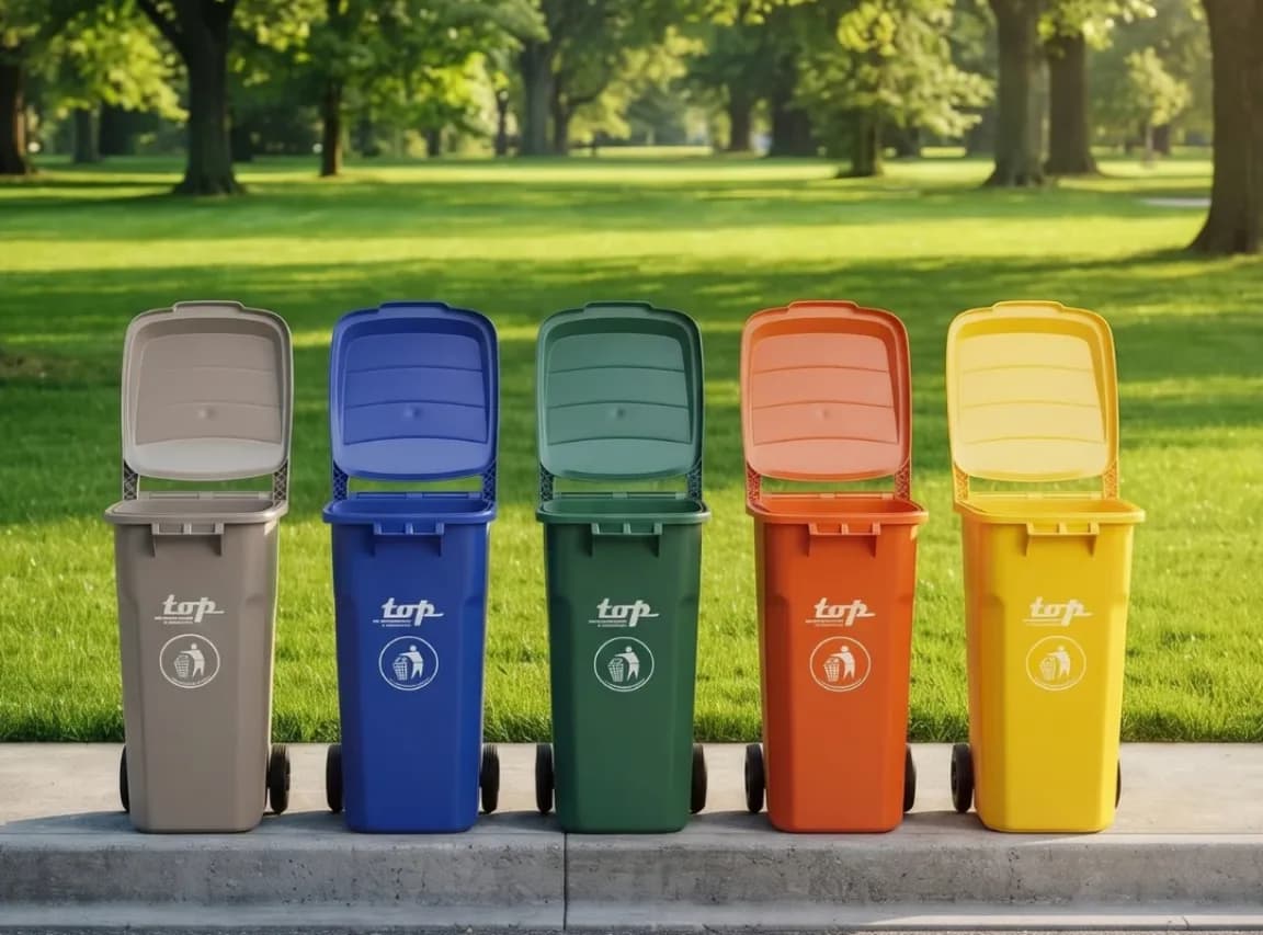 Garbage Bin 120 L with Rubber Tier
