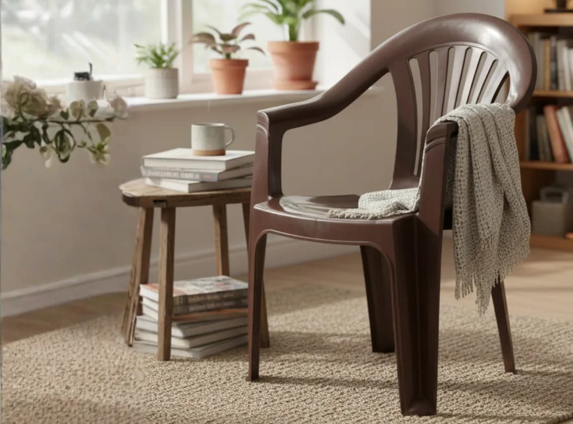 LAMA ARMCHAIR — Brown