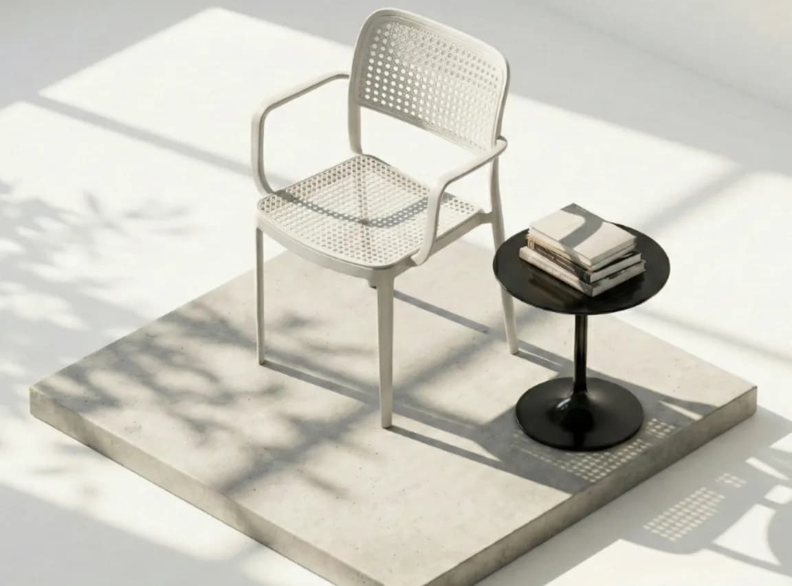 MOON CHAIR Arm Chair — White