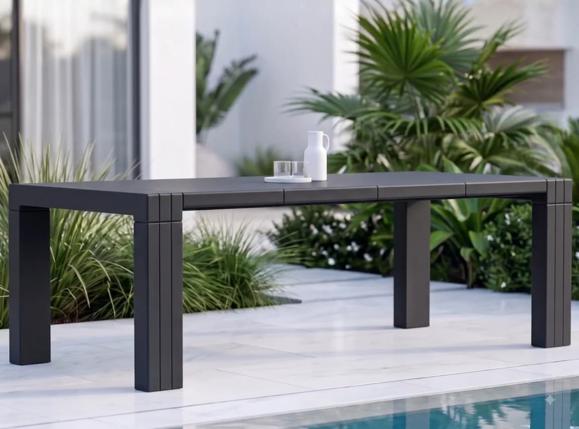 ELEGANT /4 RECTANGLE TABLE — Grey