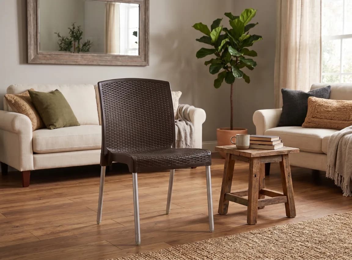BAMBO 2 ARMLESS CHAIR — Brown
