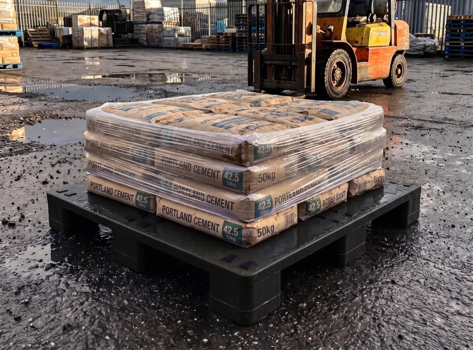 Fully closed top -9 legs base ( 120*100 cm ) / Recycled Pallet — black