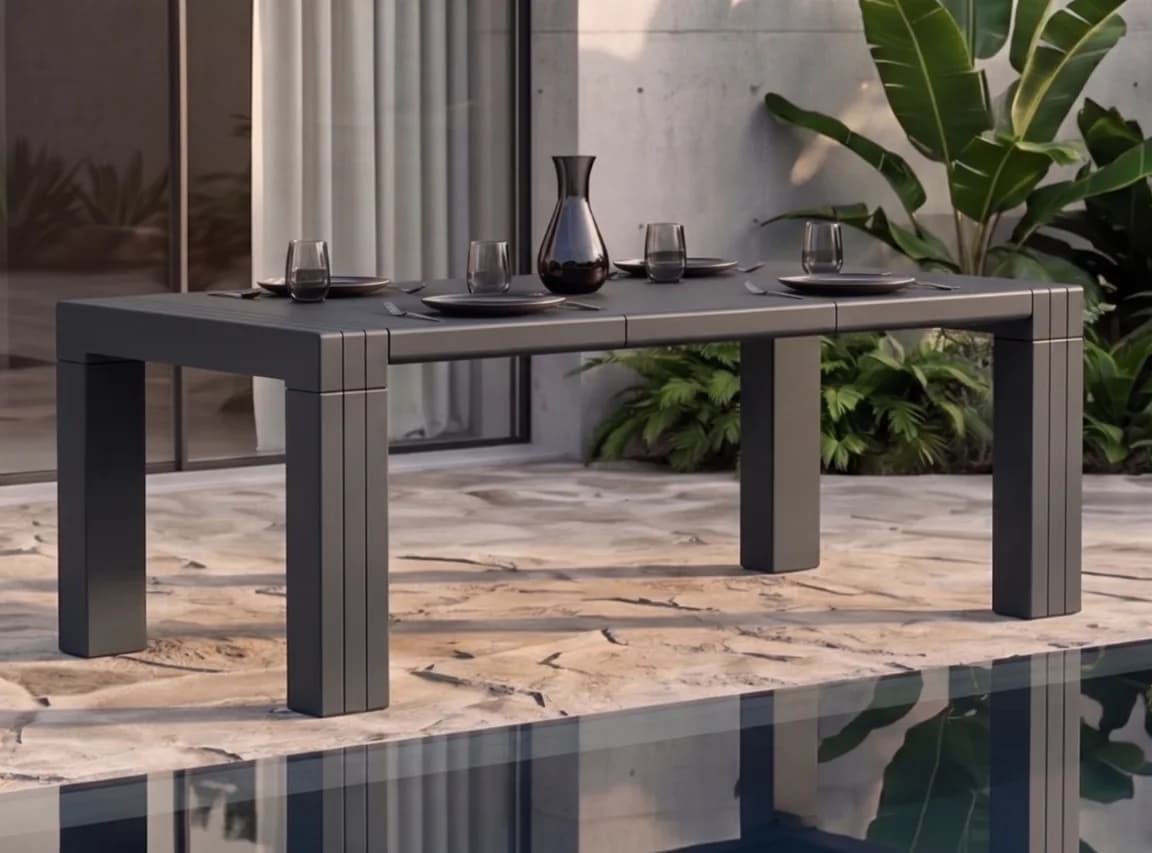 ELEGANT /3 RECTANGLE TABLE — Grey